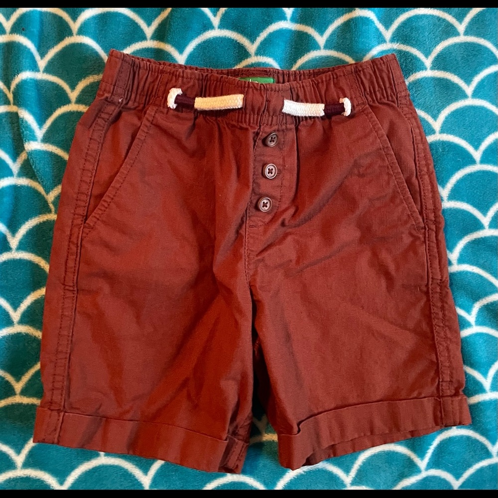 Rust orange dip toddler shorts